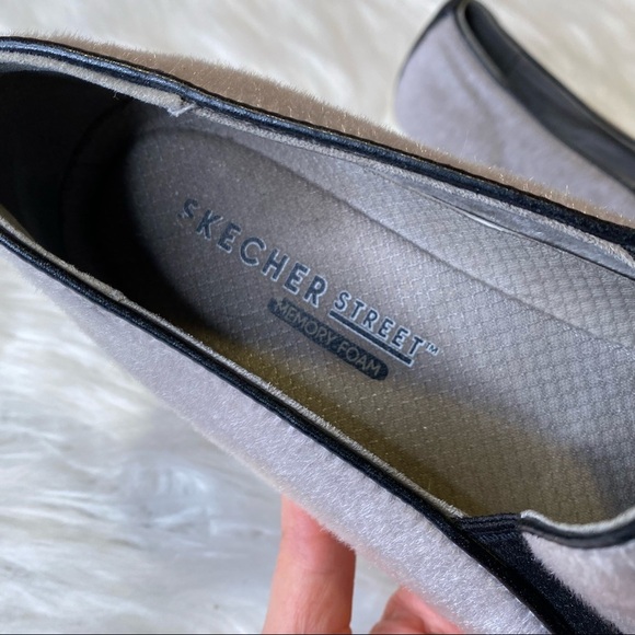 Skechers Street Rise It Grey Faux Leather Platform Slip On Sneakers Grey Size 8 - Picture 8 of 10